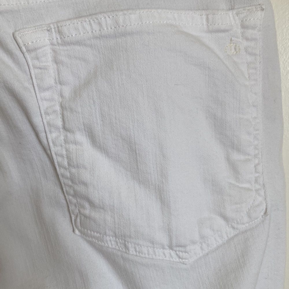Rag&Bone Womens Distressed Dre Low-Rise Ankle Slim Boyfriend White Jeans Size 30 - Picture 7 of 11